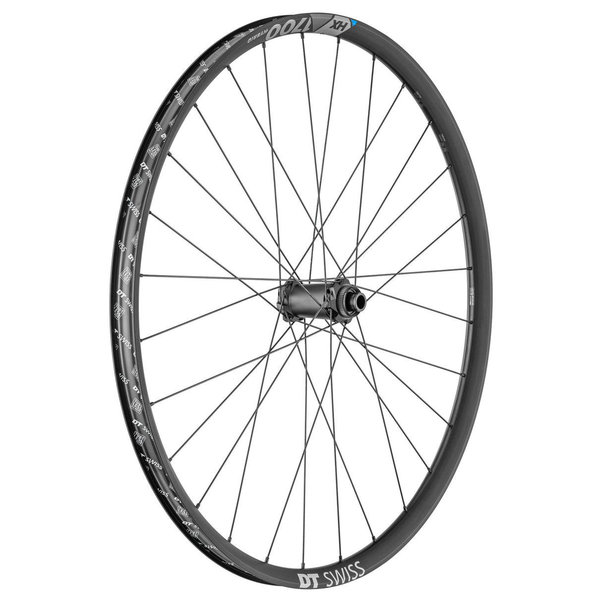 Roată față DT Swiss HX 1700 SPLINE 27.5" | lățime internă jantă 30 mm | axă trecătoare Boost 15x110 mm | Centerlock