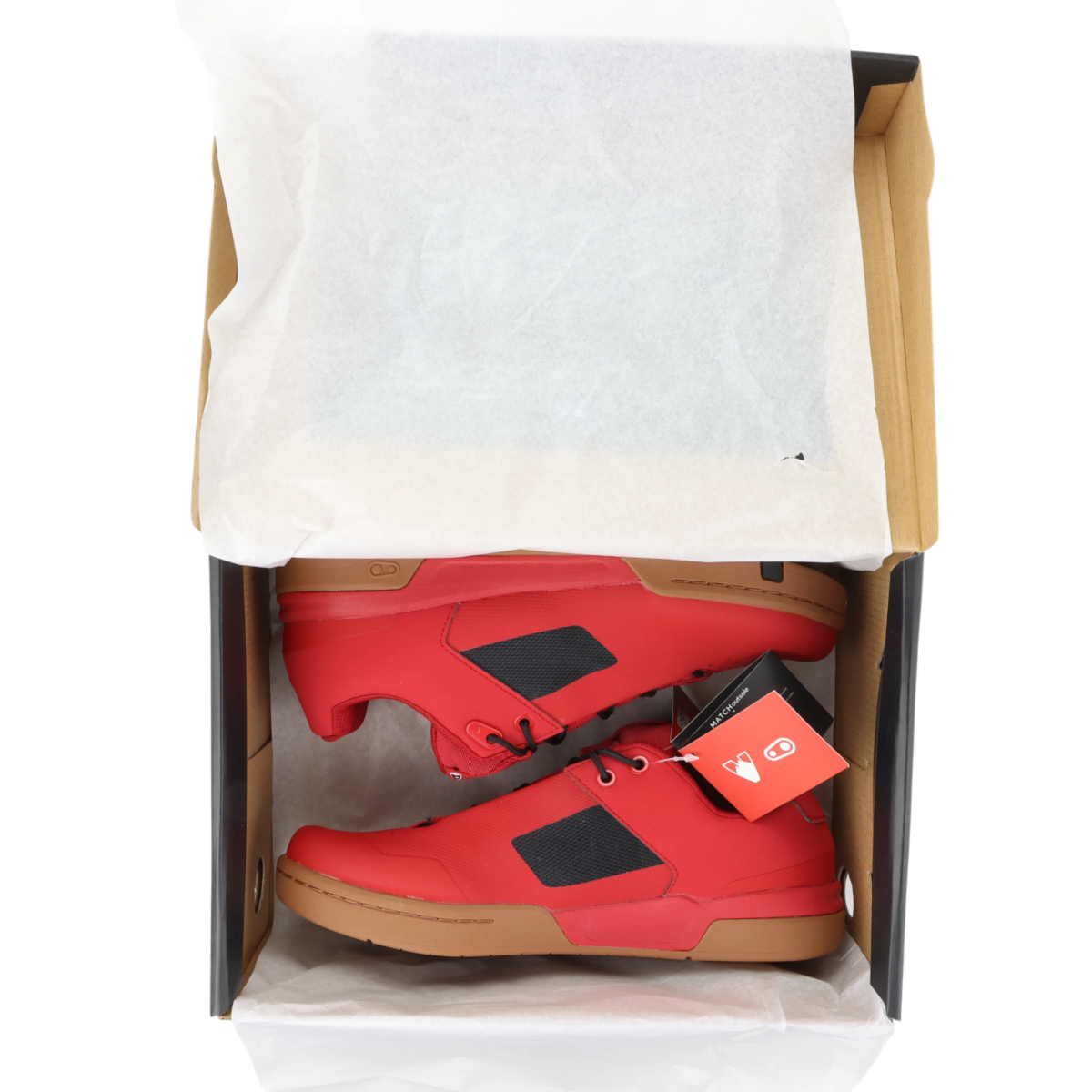 Crankbrothers Stamp Lace Fahrradschuhe Flatpedal Rot/Schwarz Größe 40 - RAAAD.de