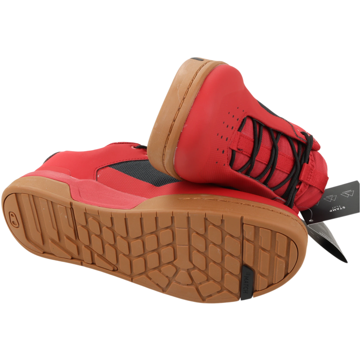 Crankbrothers Stamp Lace Fahrradschuhe Flatpedal Rot/Schwarz Größe 41 - RAAAD.de