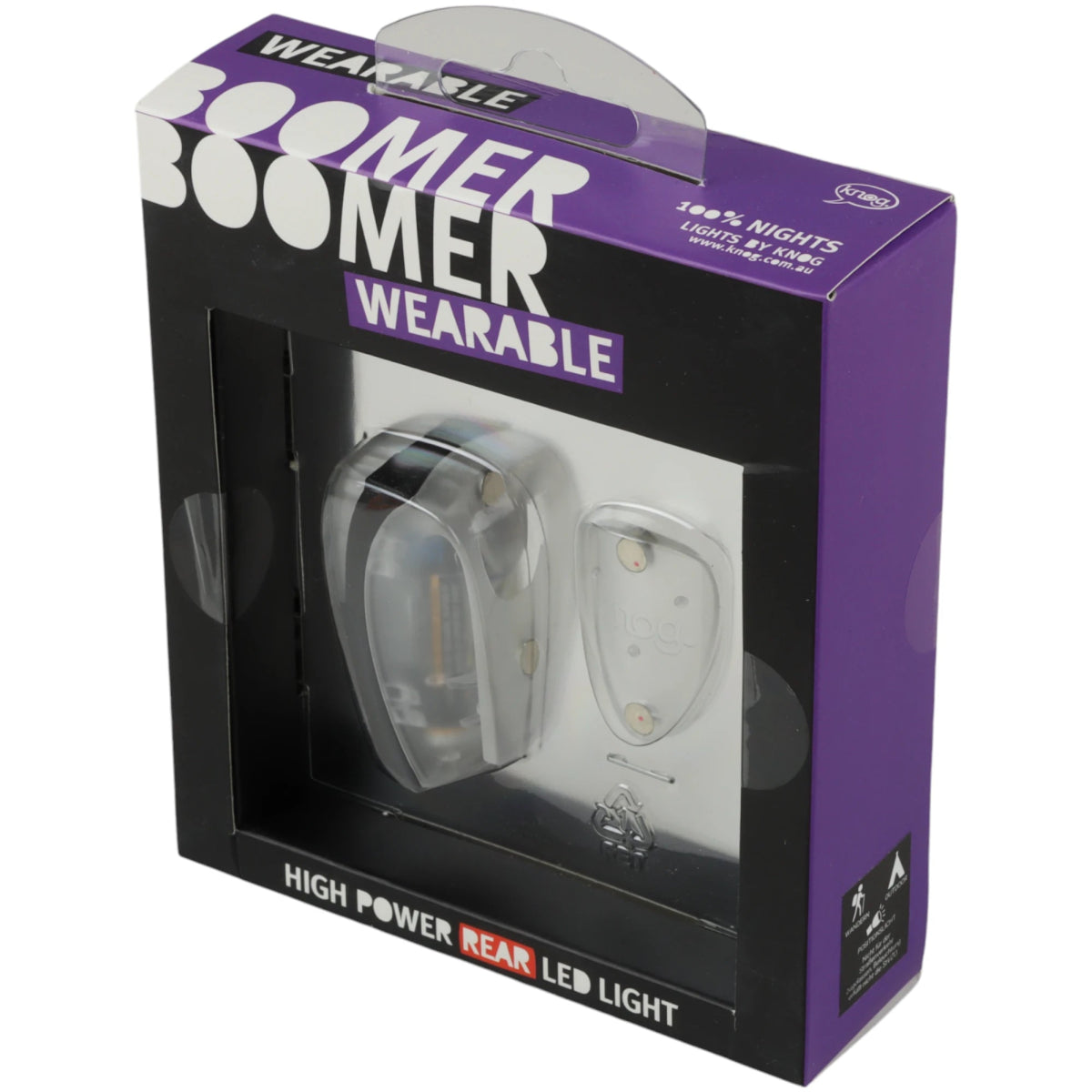 Knog Boomer Wearable Rücklicht High Power LED schwarz - RAAAD.de