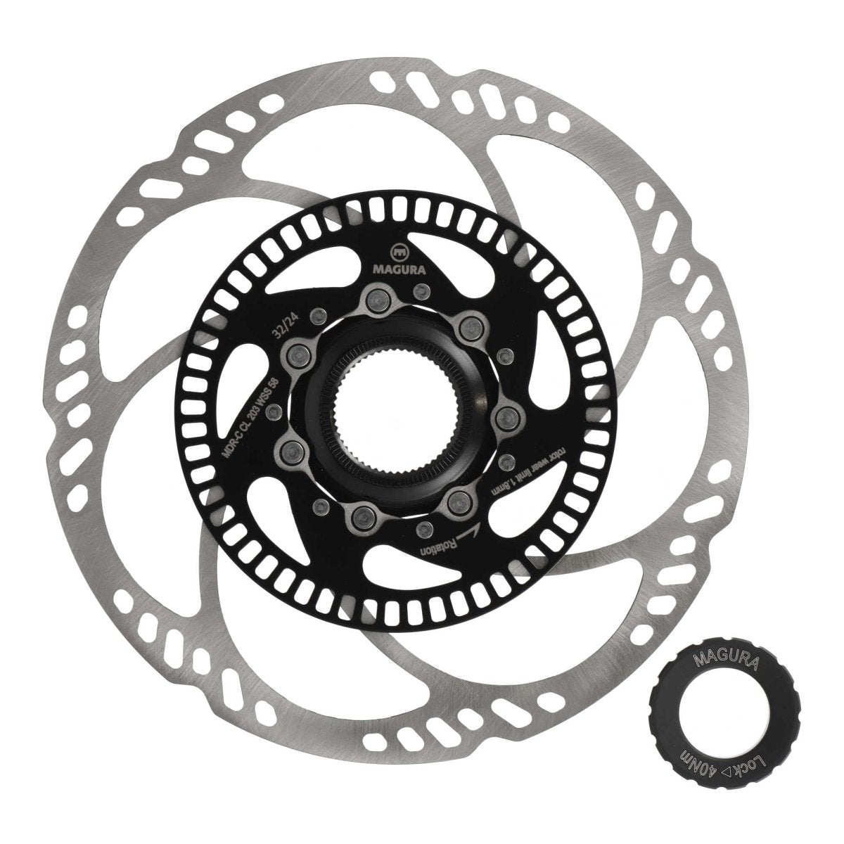 Magura MDR - C WSS 58 Bremsscheibe 203 mm | Center Lock | inkl. Lockring (extern) | Bosch ABS Gen2 kompatibel | E - Bike / E - MTB - RAAAD.de