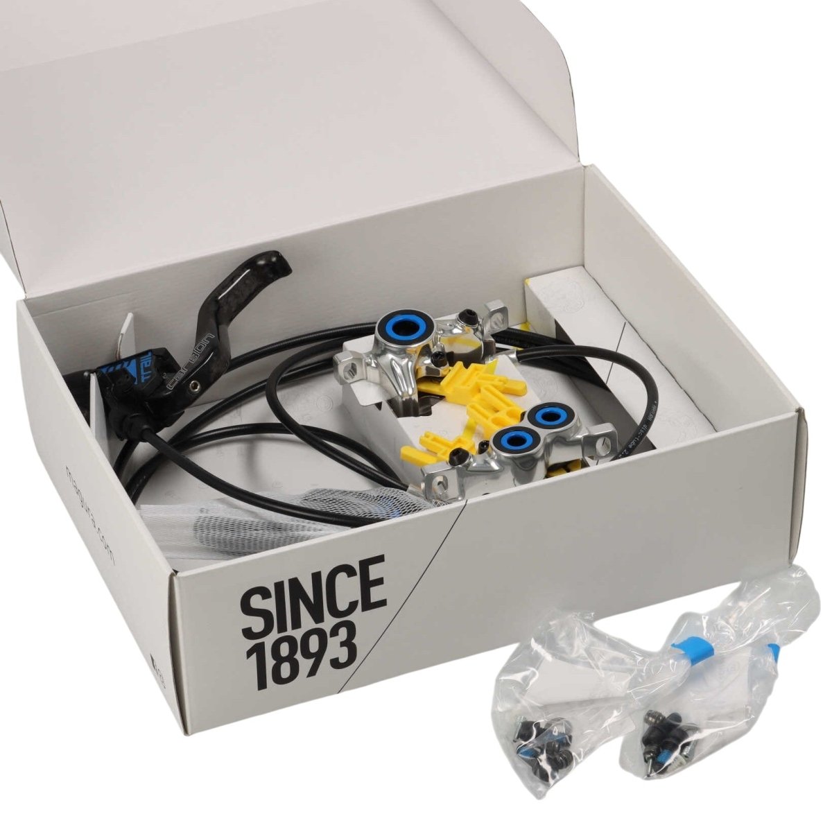 Magura MT Trail SL Carbon Scheibenbremsen - Set | vorne & hinten | 1 - Finger HC Hebel | schwarz/blau | inkl. Beläge - RAAAD.de