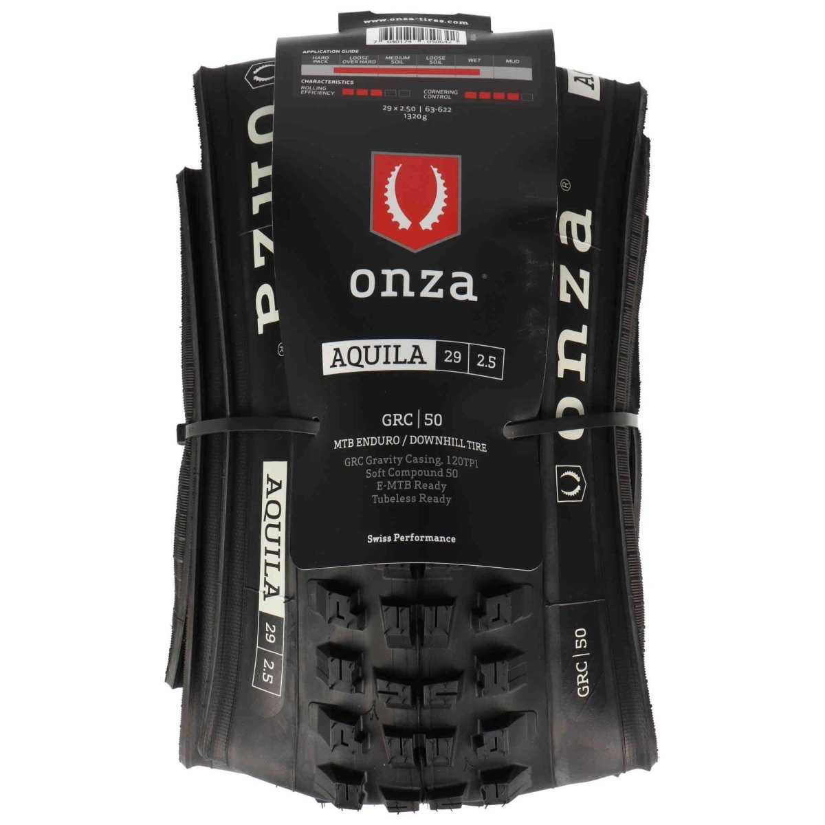 Onza Aquila 29 x 2,50" GRC 120TPI Soft Compound 50 Tubless Ready Faltreifen Schwarz - RAAAD.de