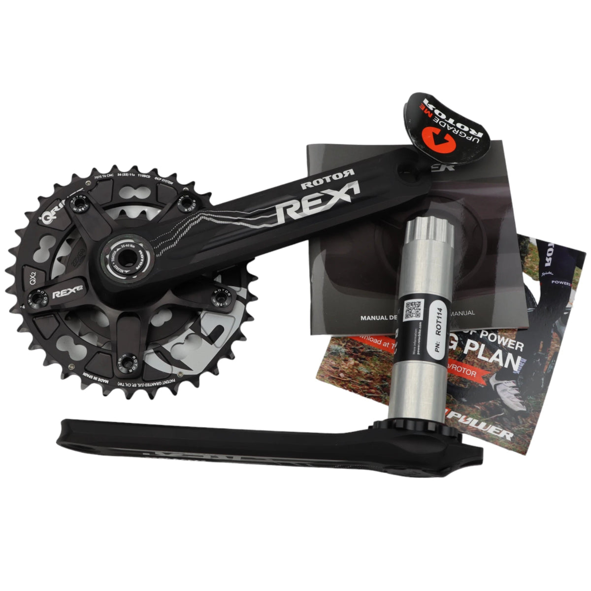 ROTOR INpower REX 1.2 Kurbel Powermeter 175 mm 36/22T Q-Rings (2x11-fach) - RAAAD.de
