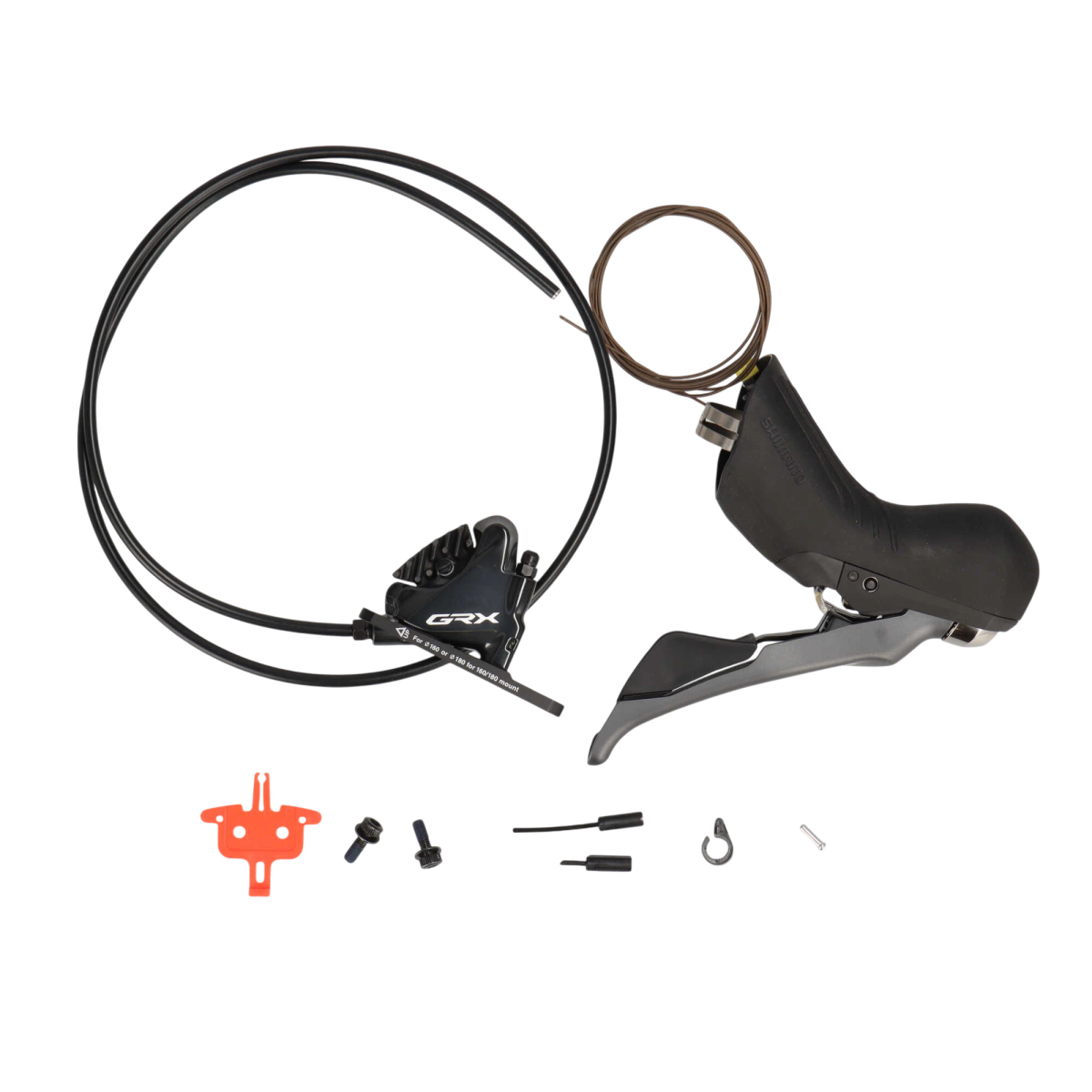 Shimano GRX ST - RX810 Schalthebel BR - RX810 Scheibenbremse Flatmount rechts hinten (11 - fach) mit Adapter - RAAAD.de