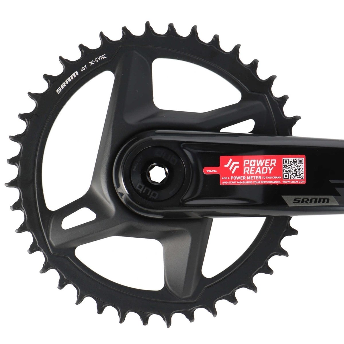 SRAM Rival Kurbel 1x12 - fach DUB Wide | 175 mm | Kettenblatt 40 Zähne | Rennrad / Gravel | schwarz - RAAAD.de