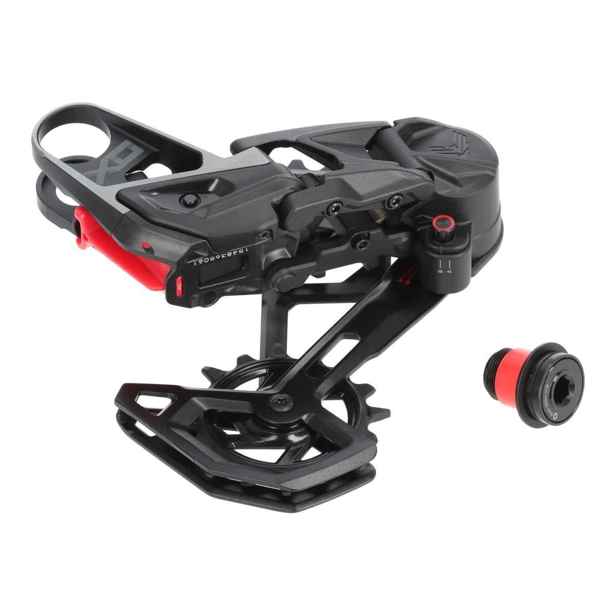 SRAM X0 Eagle Transmission AXS Schaltwerk | 12 - fach | kabellos | T - Type | silbernes Plättchen fehlt - RAAAD.de