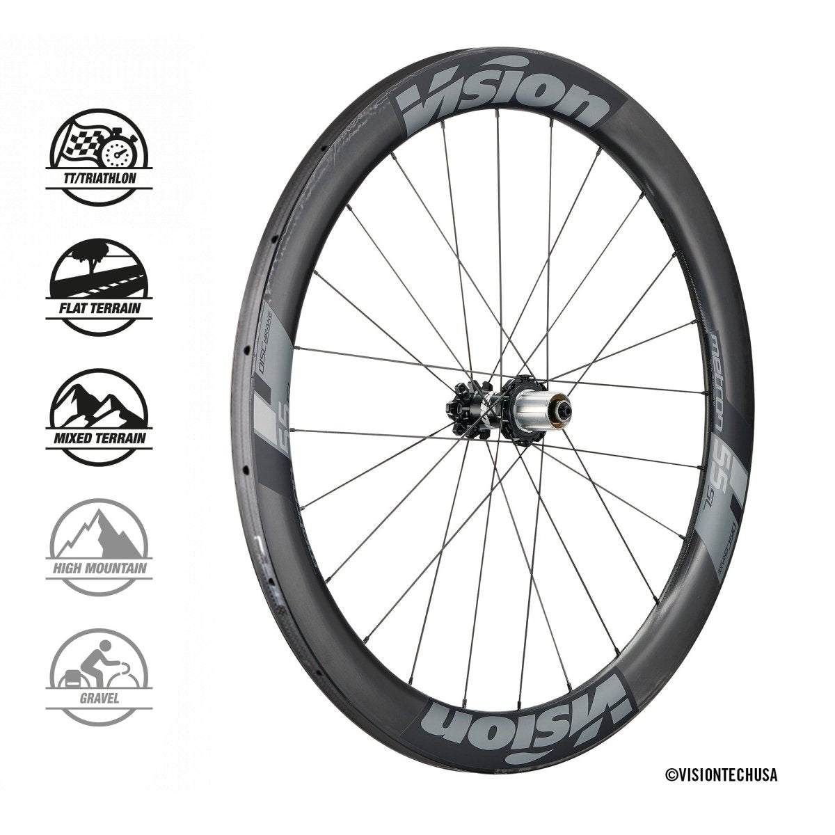 Vision Metron 55 SL Carbon Laufradsatz 28" | Disc | Tubular Schlauchreifen | 6 - Loch | Shimano HG - RAAAD.de