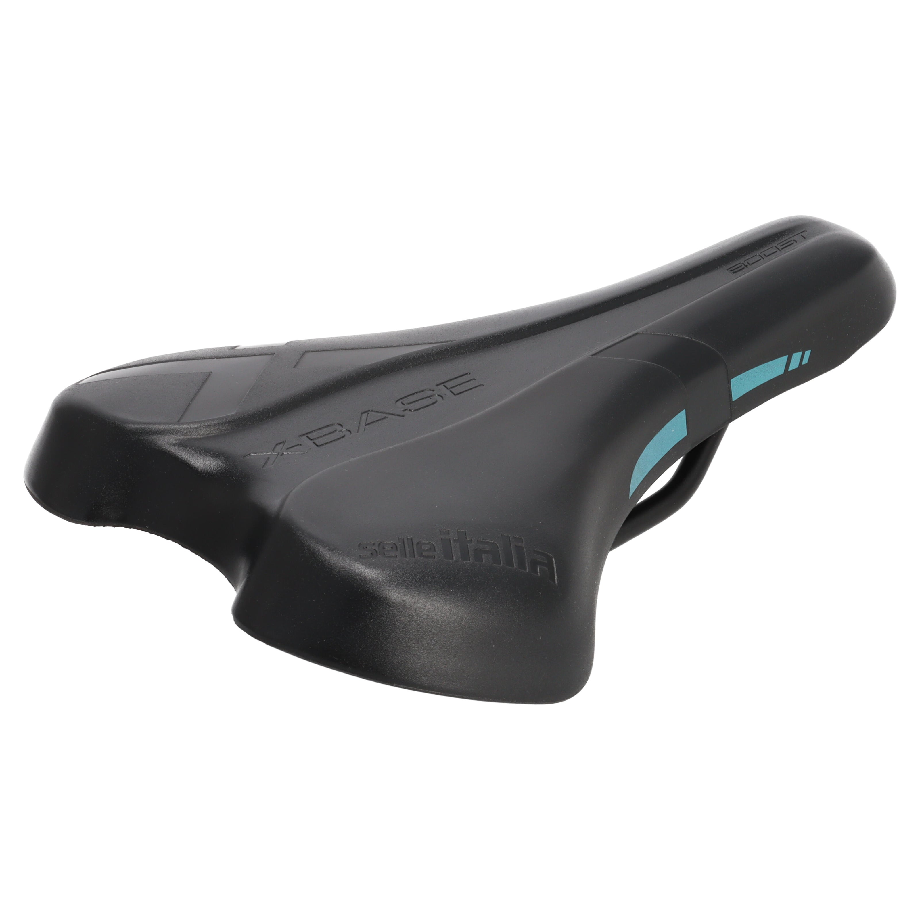 Selle Italia X-Base Boost Sattel | 150 x 245 mm | Stahlstreben | Mattschwarz Türkis | Rennrad / Gravel / MTB