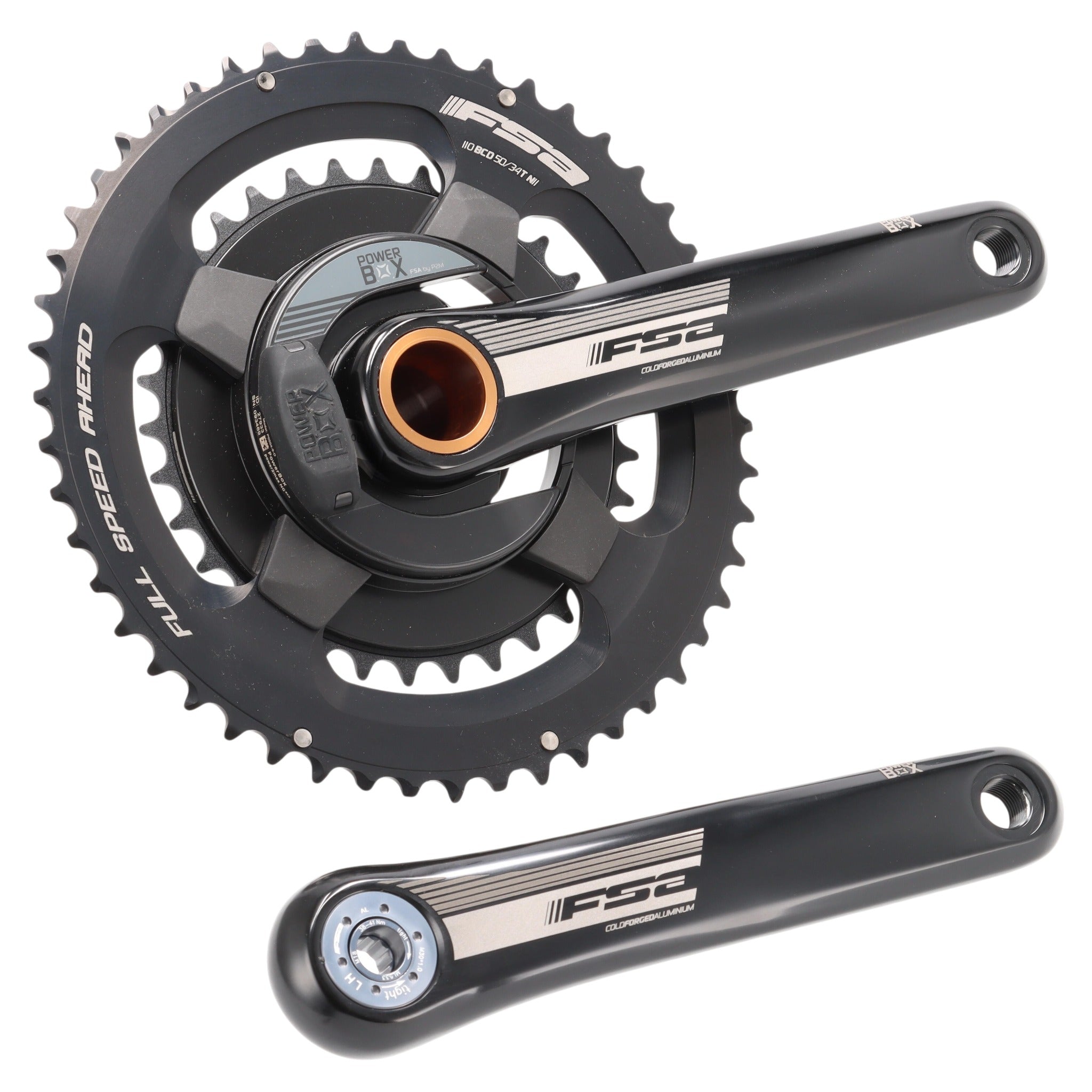 FSA PowerBox Powermeter Kurbel 170 mm | 50/34 Zähne | BB386EVO | 110 BCD | 11-fach