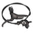Hayes Dominion T2 Scheibenbremse | Carbon-Bremshebel / 2-Kolben | 1000 mm Leitung | Vorderrad