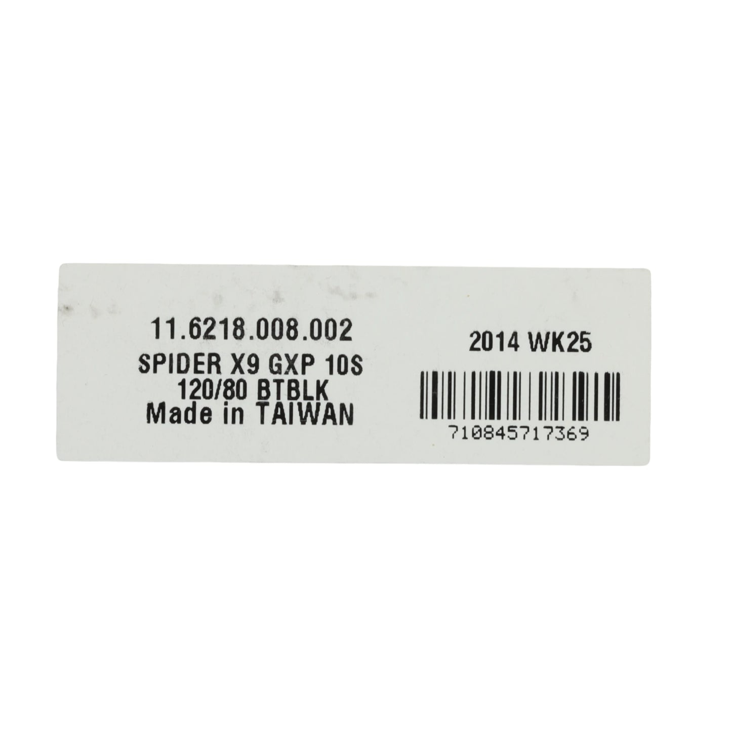 Diametru cerc știft SRAM X9 Spider GXP 120/80 mm (2x10 viteze)