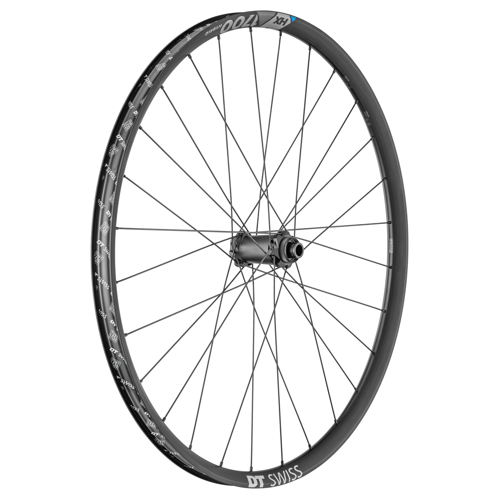 Roată față DT Swiss HX 1700 SPLINE 27.5" | lățime internă jantă 30 mm | axă trecătoare Boost 15x110 mm | Centerlock