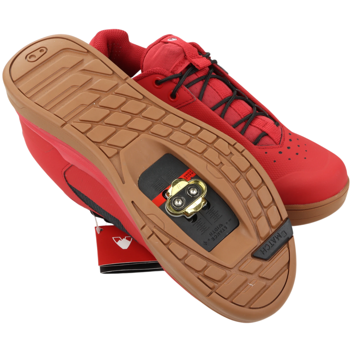 Crankbrothers Mallet Lace Fahrradschuhe Clip - In Rot/Schwarz Größe 43 - RAAAD.de