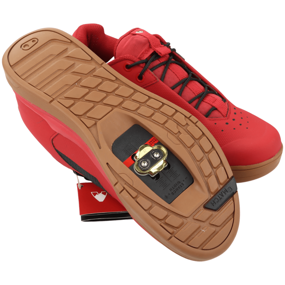 Crankbrothers Mallet Lace Fahrradschuhe Clip - In Rot/Schwarz Größe 46 - RAAAD.de