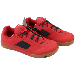 Pantofi de ciclism Crankbrothers Stamp Lace, pedale plate, roșu/negru, mărimea 38