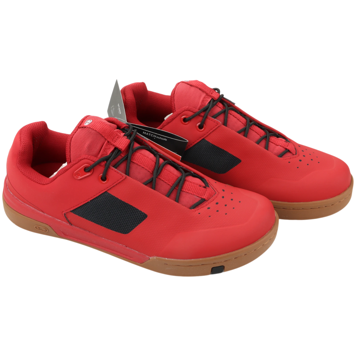 Crankbrothers Stamp Lace Fahrradschuhe Flatpedal Rot/Schwarz Größe 44 - RAAAD.de