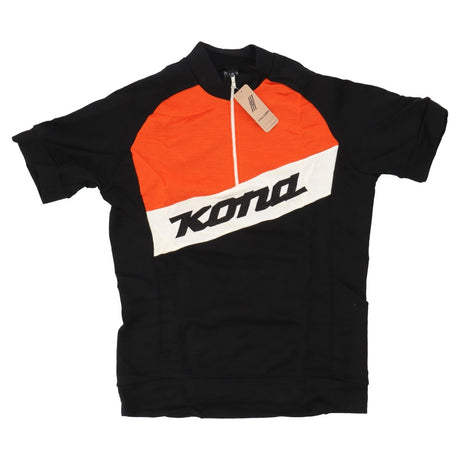 Kona Wool | Jersey kurzarm Men | schwarz - orange - weiß | Größe L - RAAAD.de