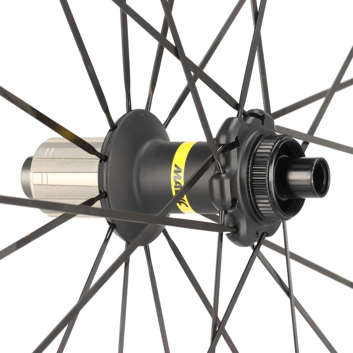 Mavic Ksyrium Elite UST Laufradsatz 28" | Steckachse 12x100 / 12x142 mm | Centerlock | Shimano HG | schwarz matt (B - Ware) - RAAAD.de