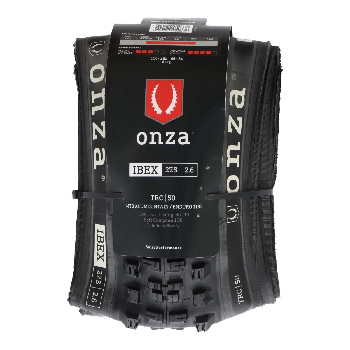 ONZA Ibex 27,5 x 2,60" MTB Reifen | TRC 60 TPI | Soft Compound 50 | Tubeless Ready | Schwarz - RAAAD.de