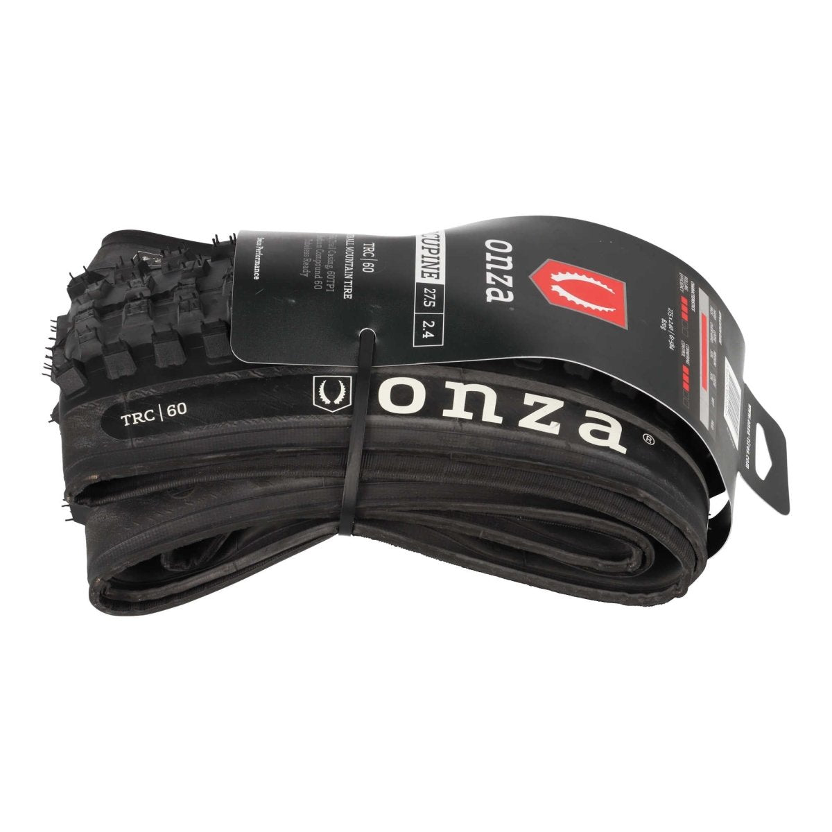ONZA Porcupine 27,5 x 2,4" MTB Reifen | TRC 60 TPI | Tubeless Ready | Schwarz - RAAAD.de