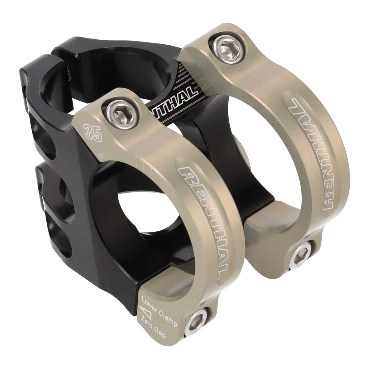 Renthal Apex Vorbau 35 mm | Länge 33 mm | +/ - 6° | gold/schwarz | Aluminium - RAAAD.de