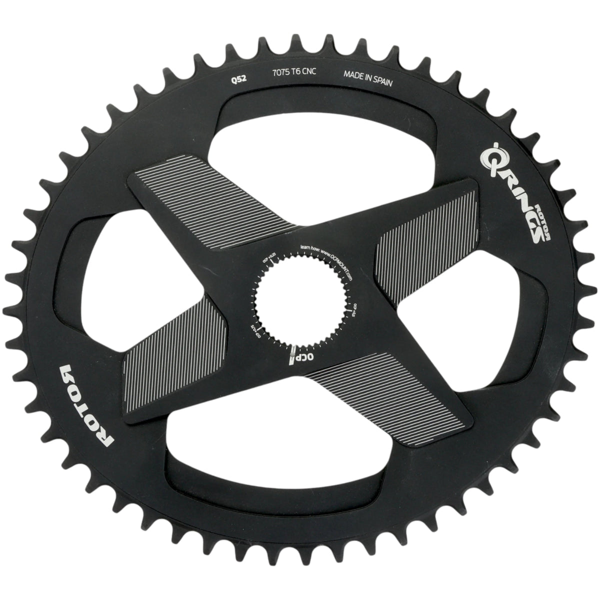 ROTOR Kettenblatt 1X oval Q - Ring DM 52 Zähne schwarz (Kopie) - RAAAD.de