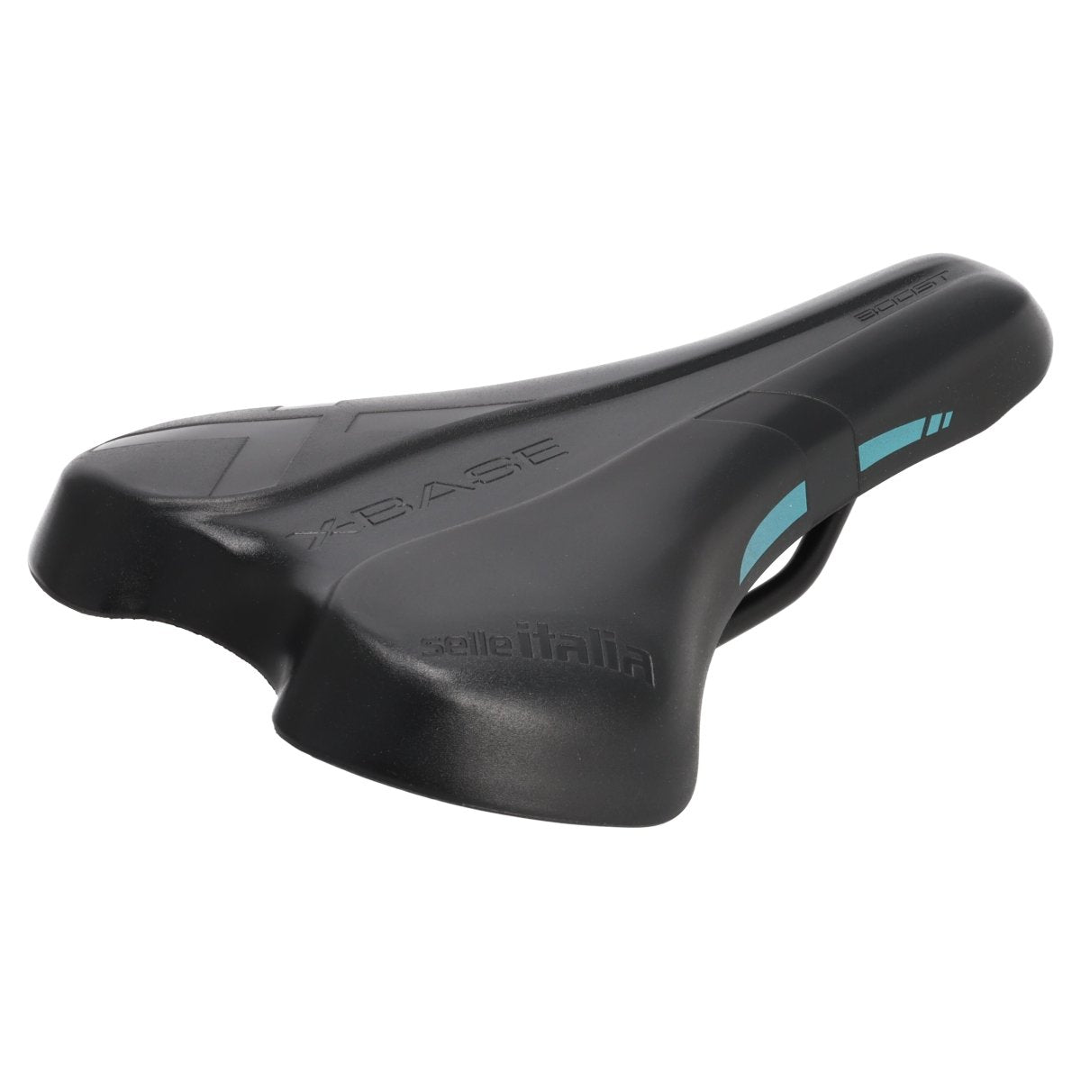 Selle Italia X - Base Boost Sattel | 150 x 245 mm | Stahlstreben | Mattschwarz Türkis | Rennrad / Gravel / MTB - RAAAD.de