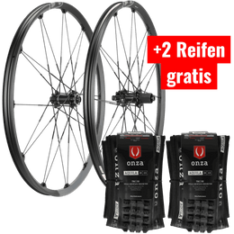 SET! Set roți Crankbrothers Iodine 2 29" + anvelope ONZA Aquila 29x2.50" | Boost 15x110 / 12x148 mm | 6 șuruburi | Tubeless Ready | Shimano HG
