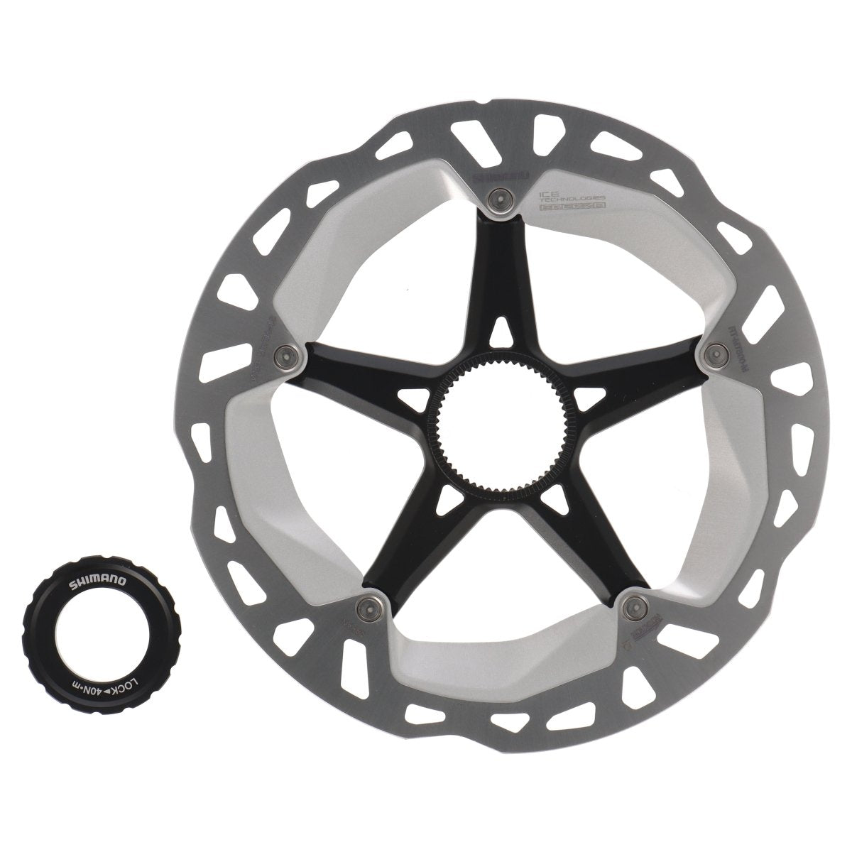 Shimano Deore XT RT-MT800 Bremsscheibe 180 mm | Center Lock | Ice Technologies Freeza | inkl. Lockring - RAAAD.de