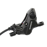 Shimano MT501 / MT520 Scheibenbremse hinten | 4 - Kolben | 1700 mm Leitung | Postmount | schwarz | MTB / E - MTB - RAAAD.de