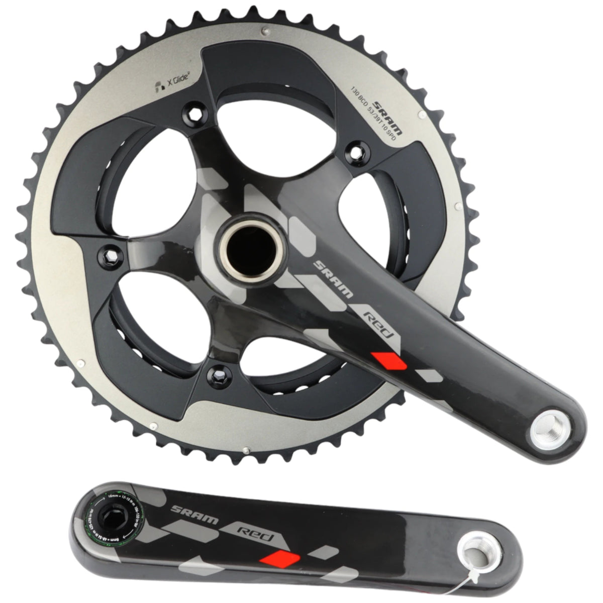 SRAM Red GXP Carbon Kurbel 165 mm 39/53T (2x10-fach) - RAAAD.de