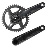 SRAM Rival Kurbel 1x12 - fach DUB Wide | 175 mm | Kettenblatt 40 Zähne | Rennrad / Gravel | schwarz - RAAAD.de