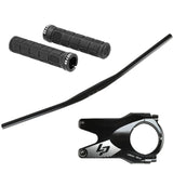 TranzX / Lapierre / WTB Cockpit - Set MTB | Lenker 740 mm | Vorbau 45 mm | Ø 31.8 mm | WTB Wafel Lock - On Griffe | schwarz - RAAAD.de