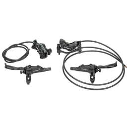 Set frână cu disc TRP Slate T4 HD-M806 | Față și spate | 4 pistoane | Montare pe tijă | Negru | Include plăcuțe de frână