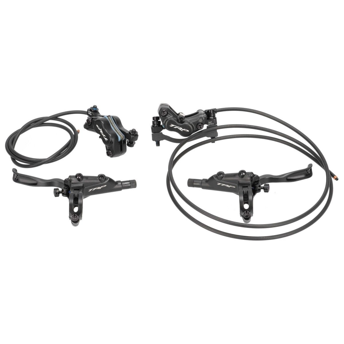 TRP Slate T4 HD - M806 Scheibenbremsen - Set | vorne & hinten | 4 - Kolben | Postmount | schwarz | inkl. Bremsbeläge - RAAAD.de