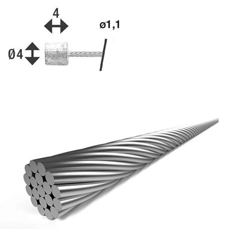 XLC Schaltzug Durchmesser 1.1 mm Länge 2000 mm (1 Stück) - RAAAD.de