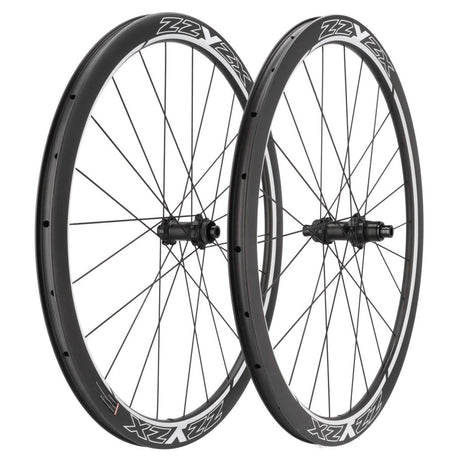 ZZYZX Laufradsatz 40 mm Aero Carbon Rennrad Disc 28" Steckachsen 12x100 / 12x142 mm SRAM XDR schwarz/weiß - RAAAD.de
