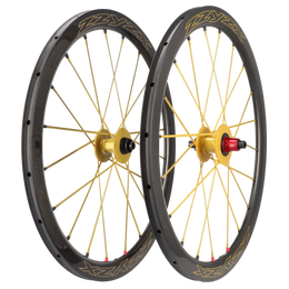 Set roți ZZYZX Aero 45 mm | Anvelope tubulare | Disc 28" | Butuc liber SRAM XDR | Negru lucios cu spițe aurii