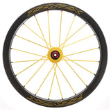 ZZYZX Laufradsatz 45 mm Aero | Tubular Schlauchreifen | 28" Disc | SRAM XDR Freilauf | Schwarz glänzend mit goldenen Speichen - RAAAD.de