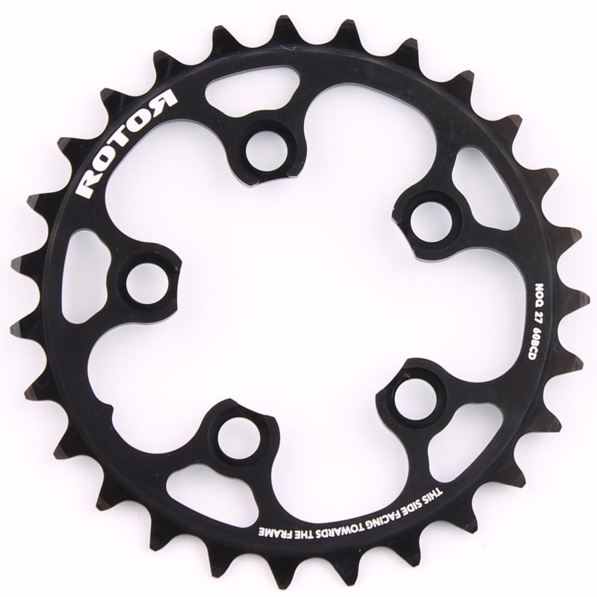 ROTOR Kettenblatt Round noQ 27T innen, 5 - Arm, BCD 60mm - RAAAD.de