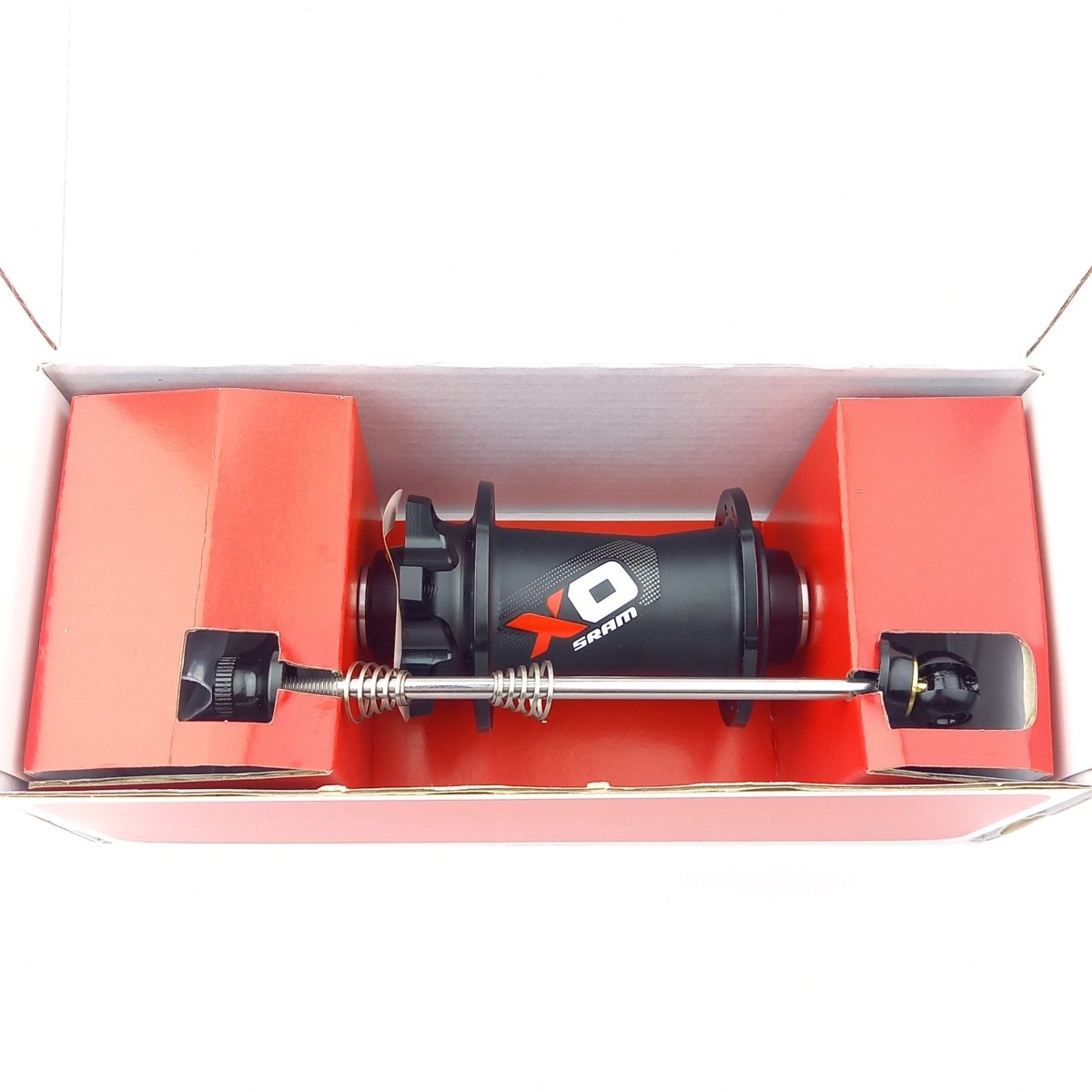 SRAM X0 Vorderradnabe QR / 15x100 / 20x110 mm 6-Loch 28 h schwarz rot - RAAAD.de